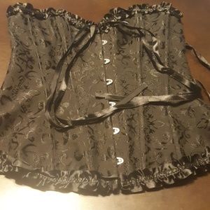 Black Almost New Jerry Beck  Lace up  Corset.